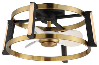 Maxim 61022 Darling 24" 3 Blade Indoor Ceiling Fan - Black / Natural Aged Brass