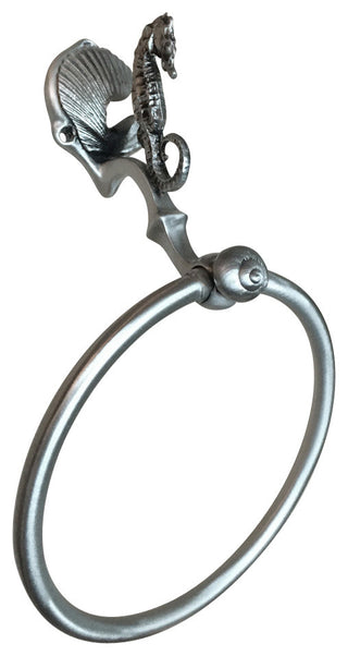 Sea Horse Towel Ring, Antique Bronze