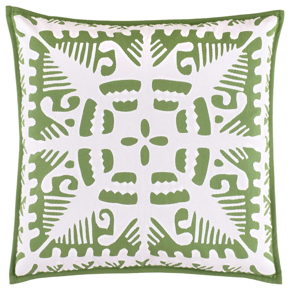 Knight Wood Cutwork Olive Sham, King