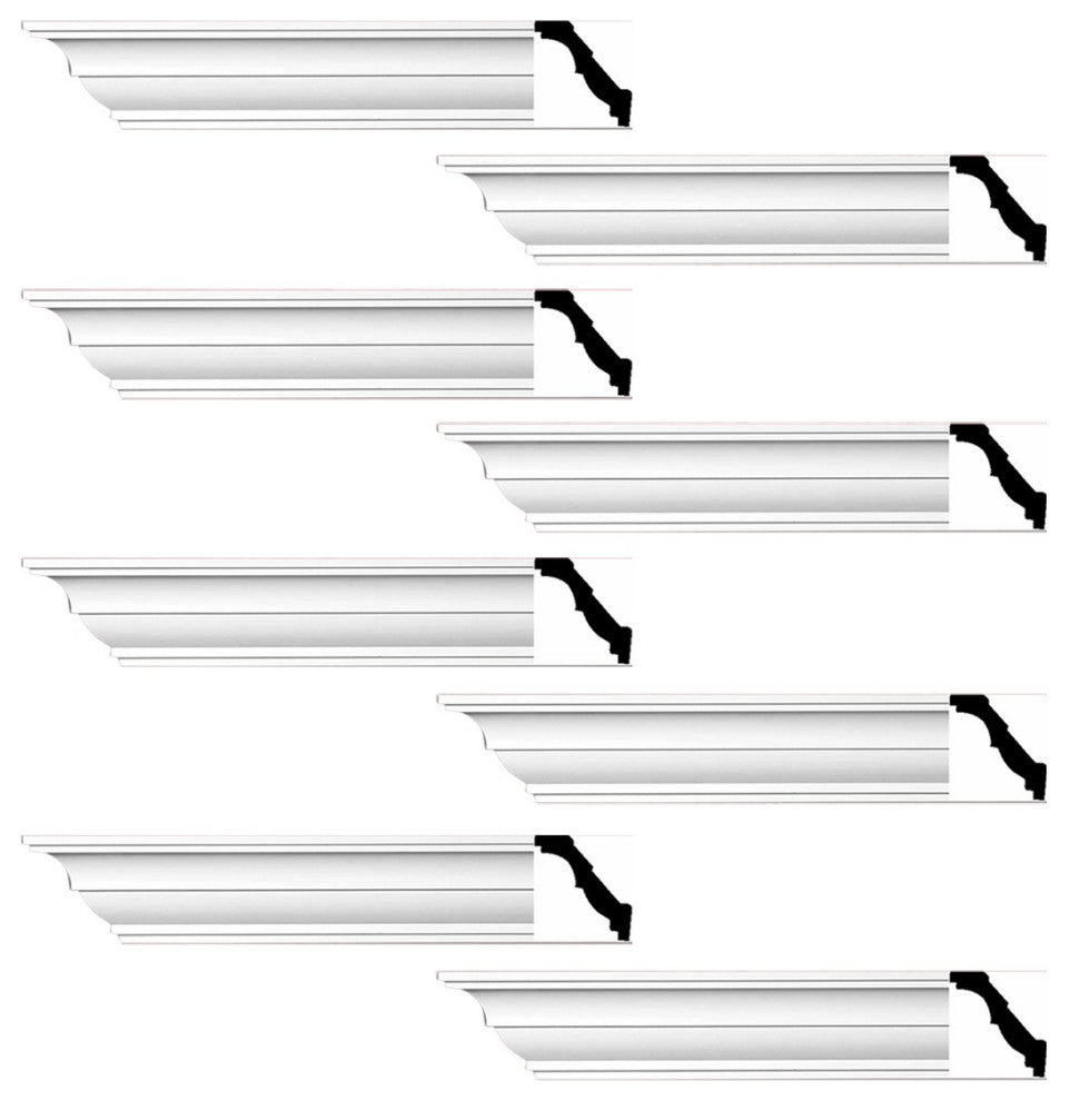 Cornice White Urethane Holly Springs Simple Design 8 Pieces Totaling 752" Length