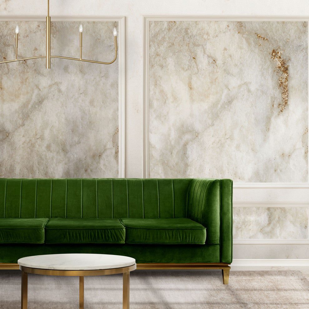 Eleanor Transitional 4 Light Aged Brass Metal Chandelier