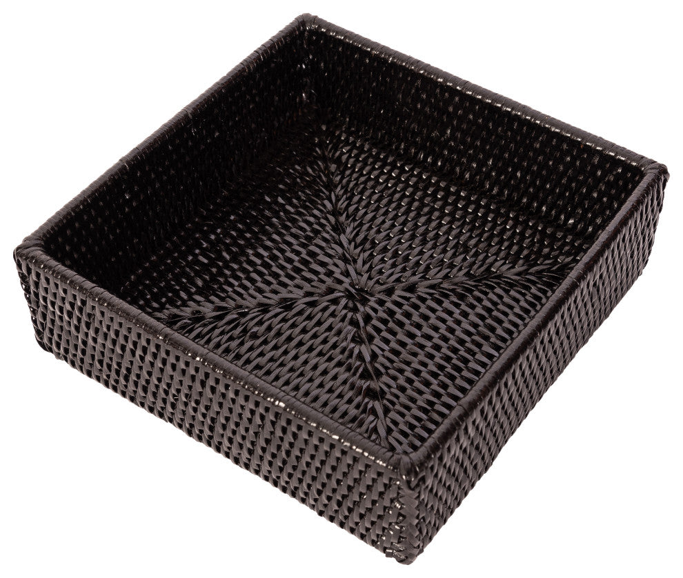 Artifacts Rattan™ Luncheon Napkin Holder, Tudor Black