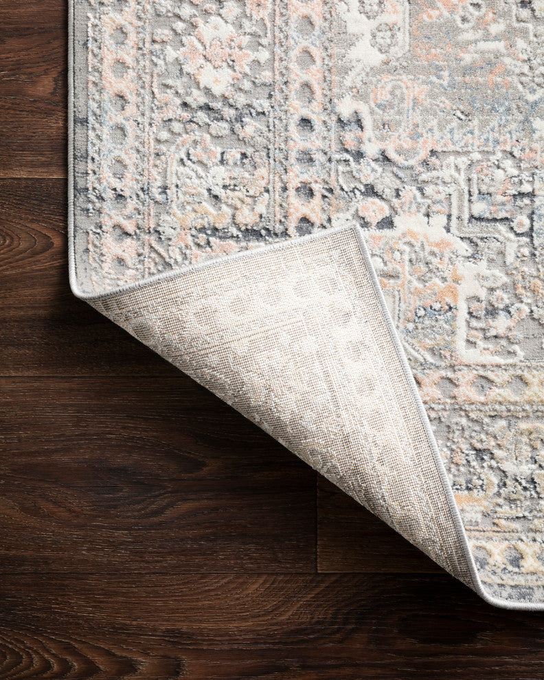 Lucia Rug, Gray/Sunset, 4'x5'7"