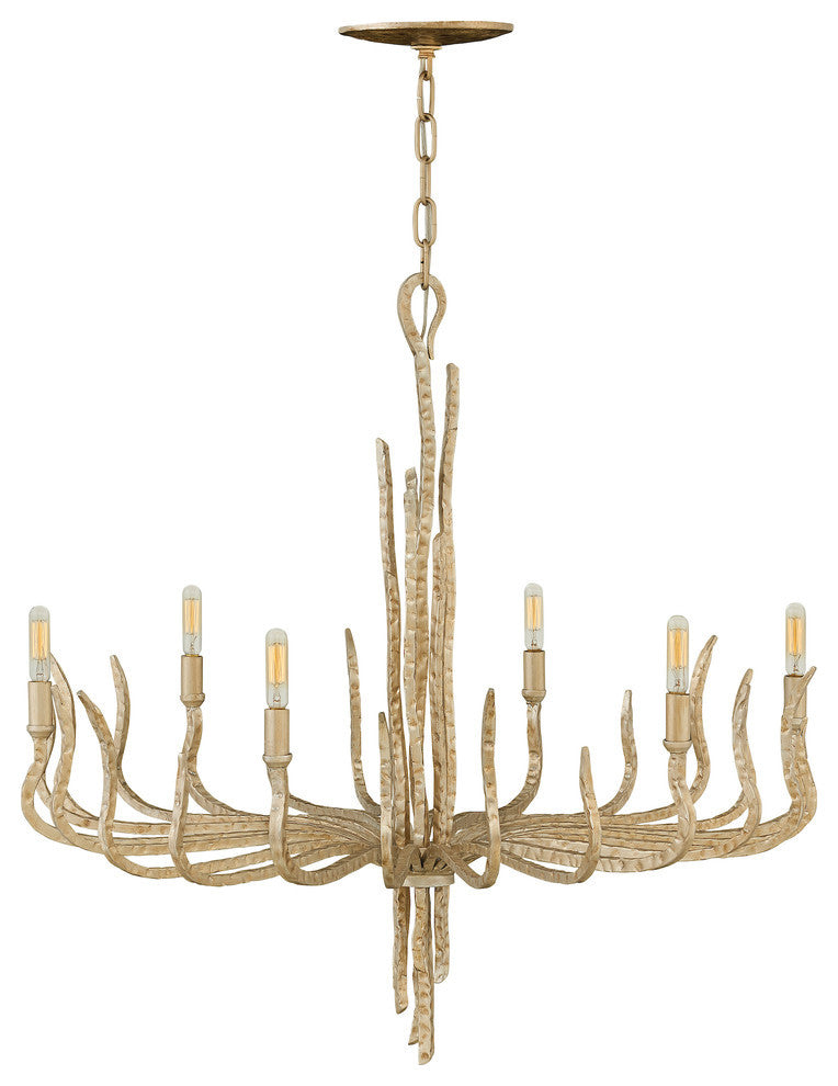 Hinkley Spyre Chandelier Medium Single Tier, Champagne Gold