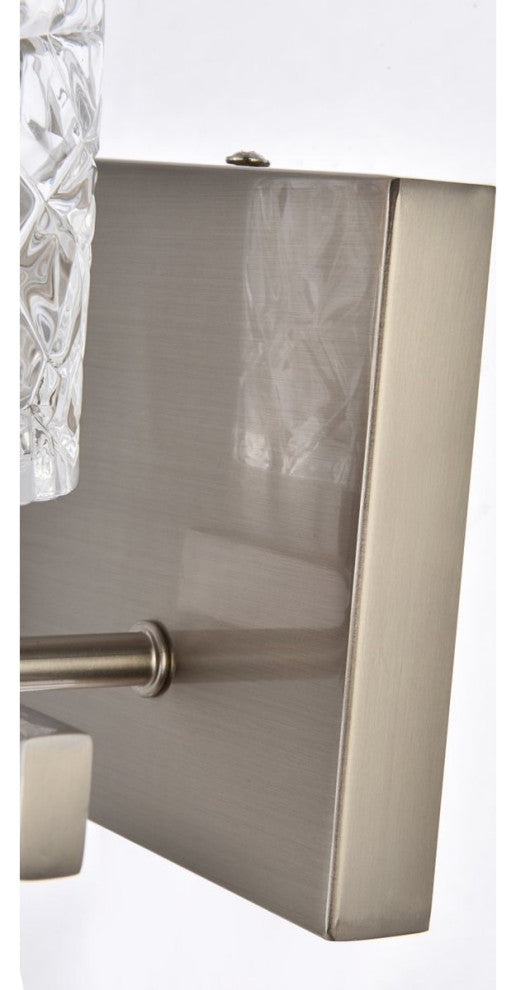 Living District Cassie 1-Light Bath Sconce Satin Nickel