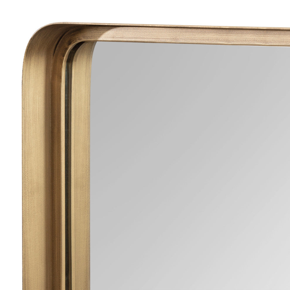 Armenta Framed Wall Mirror, Gold, 20"x30"