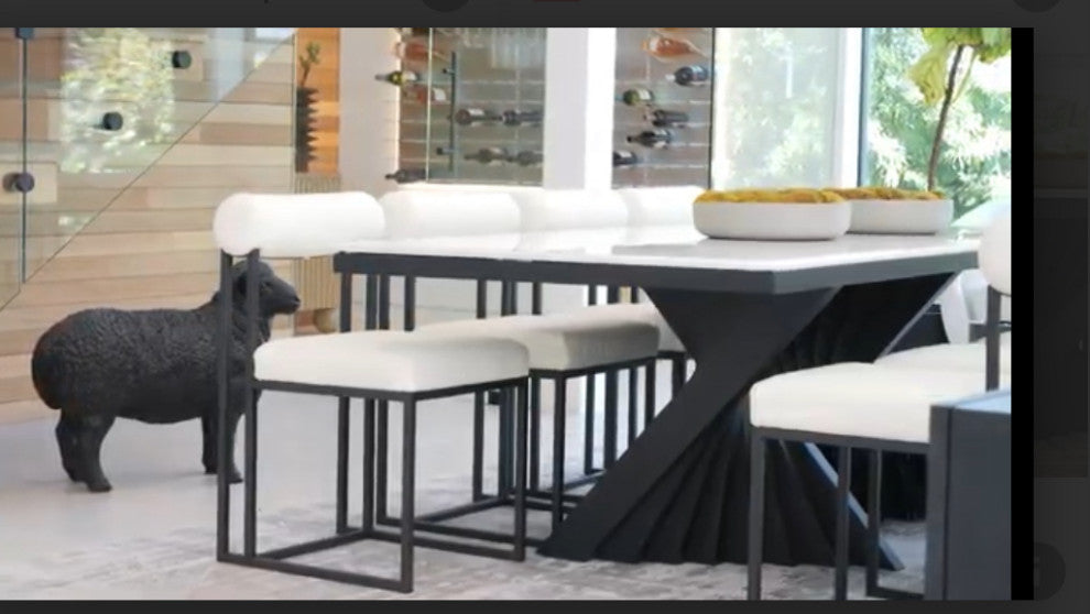 Milo Leather White Dining Chair