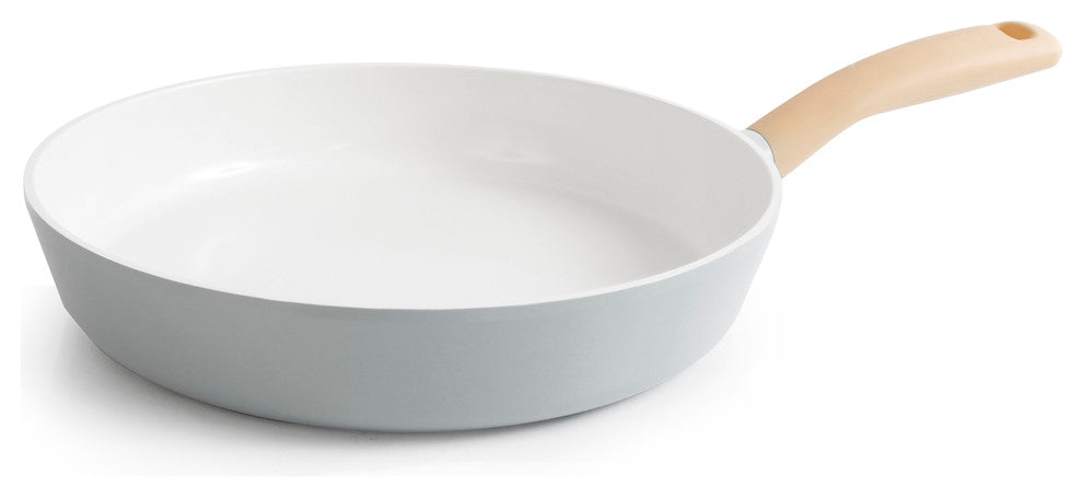 Neoflam Retro 11-Inch Cast Aluminum Frying Pan with Soft-Touch Handle, Gray
