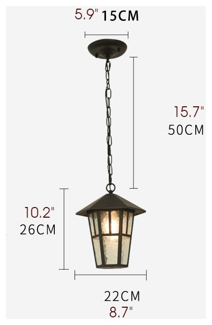 Luxury Classical Outdoor Waterproof Black Chandelier for Courtyard