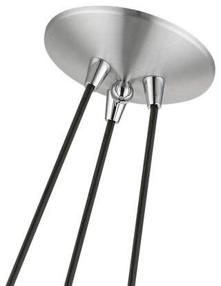 Livex Lighting 3 Light Polished Aluminum Globe Pendant