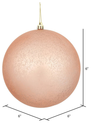 Matte Mercury Ball Ornament , Rose Gold, 6"