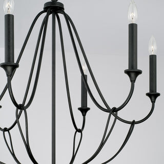 Capital Lighting Bentley 6-Light Chandelier 441661BI Black Iron