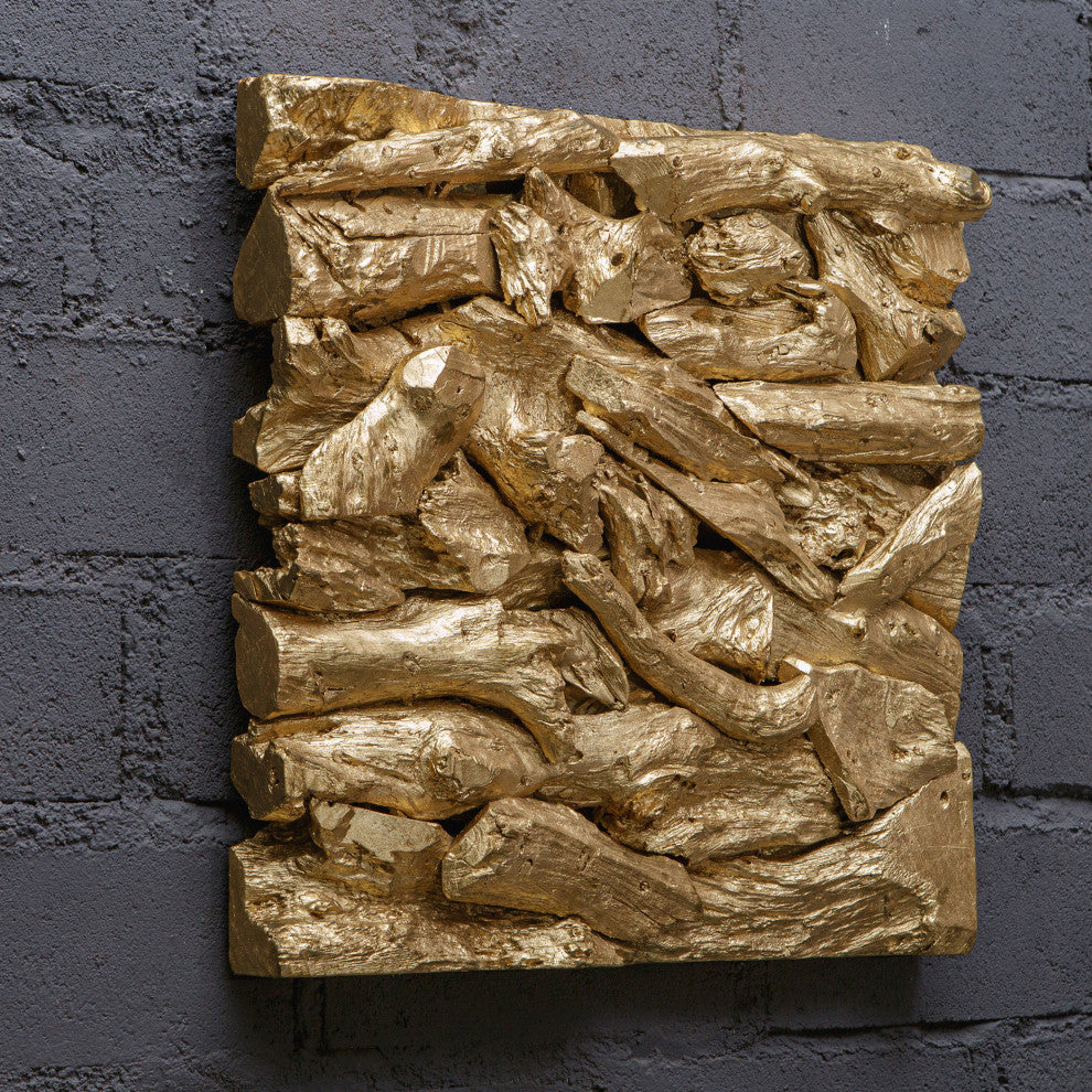 Uttermost 04327 Rio Gold Wood Wall Decor