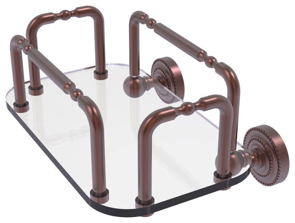 Dottingham Wall Mounted Guest Towel Holder, Antique Copper