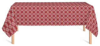 Diamond Line Pattern Red 58x102 Tablecloth