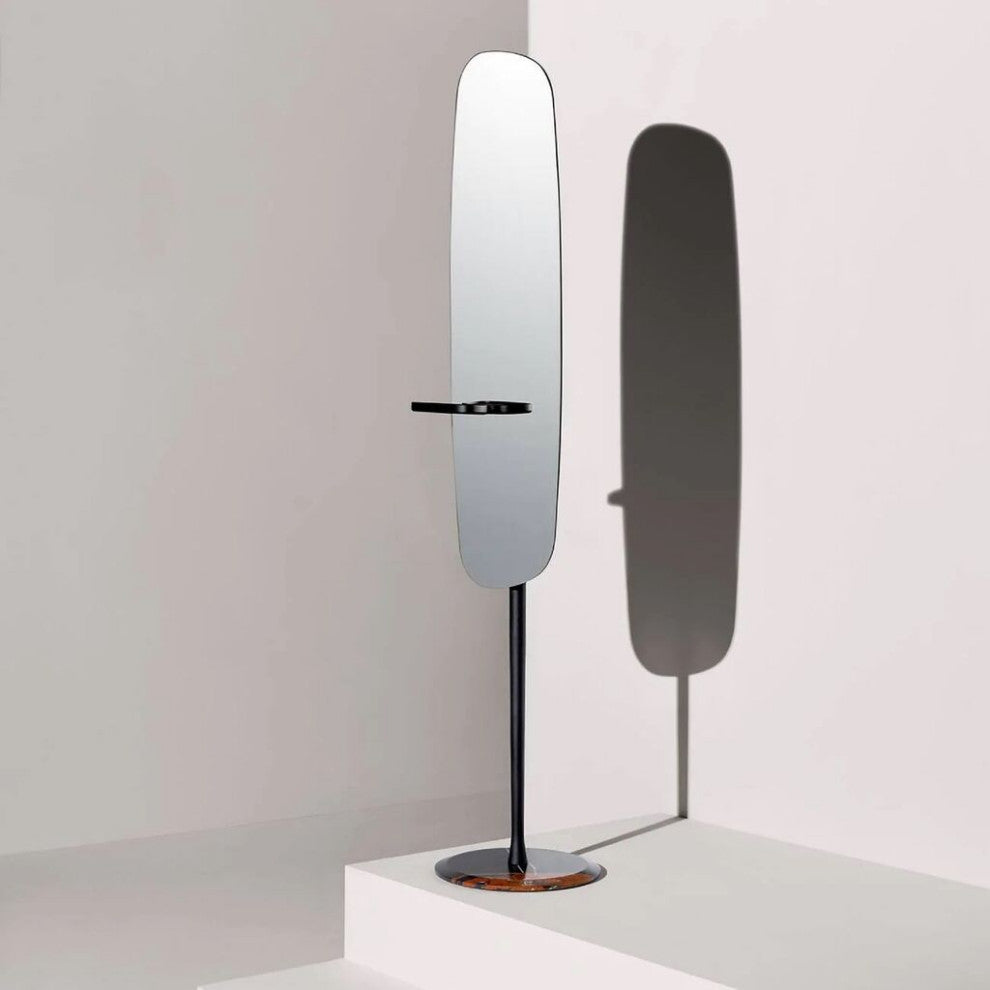 Nomon Espejo Pie Floor Mirror, Black Stained Ash