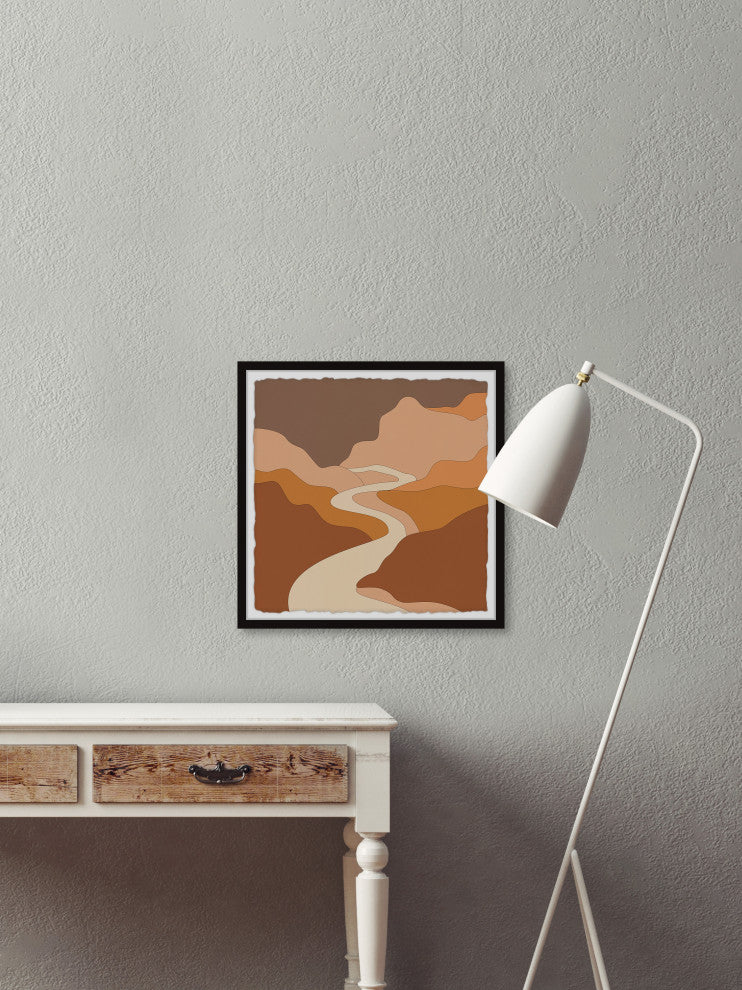 "The Endless River" Framed Painting Print, 24x24