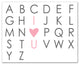 I Heart You Alphabet 16x20 Canvas Wall Art
