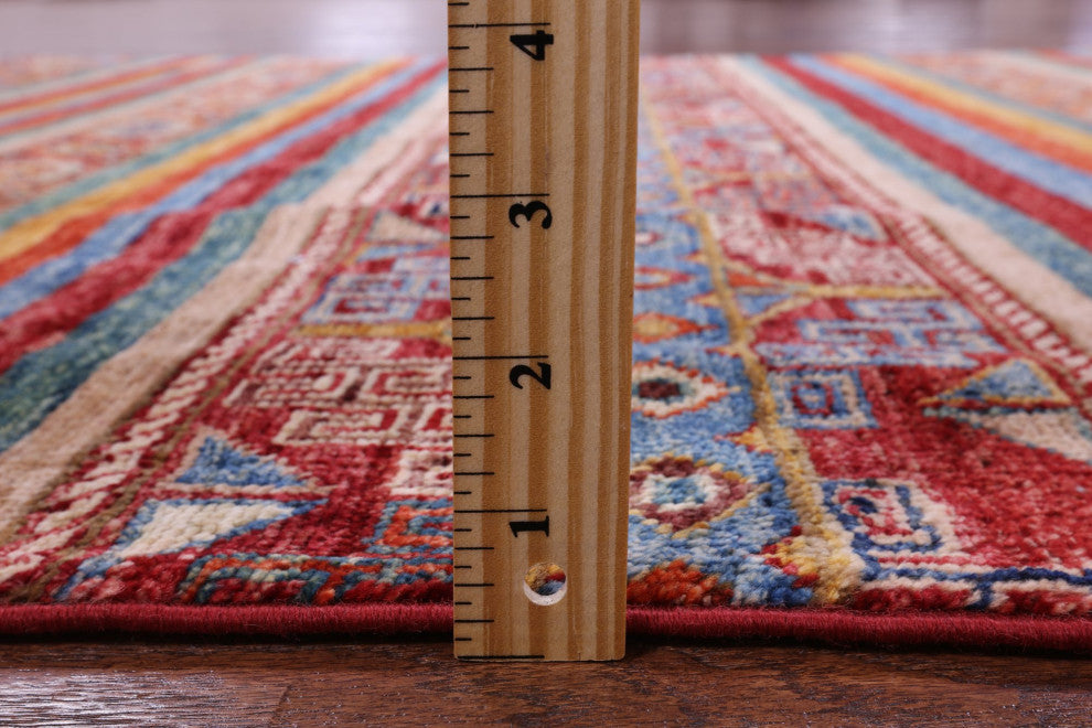 Handmade Khorjin Super Kazak Wool Rug 4' 0" X 6' 7" - Q12619