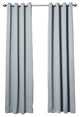 Solid Grommet Top Thermal Insulated Blackout Curtains, Gray, 84"