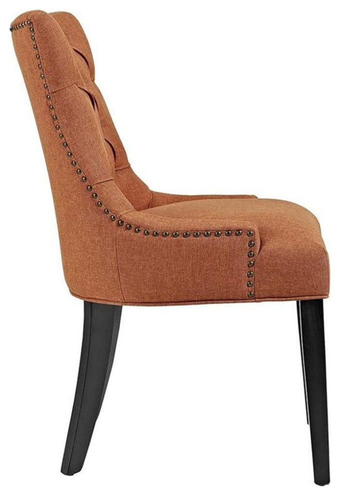 Orange Regent Dining Side Chair Fabric Set of 2