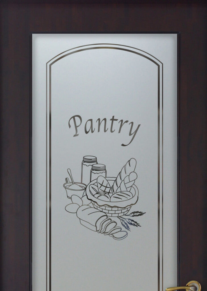 Pantry Door - Bread Basket - Primed - 28" x 80" - Knob on Right - Pull Open