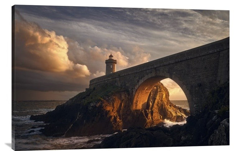 "Under The Bridge" Stretched Canvas Giclee by Denis, 36x24"