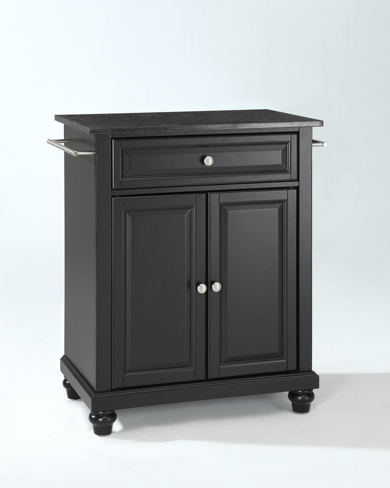 Cambridge Solid Black Granite Top Portable Kitchen Island