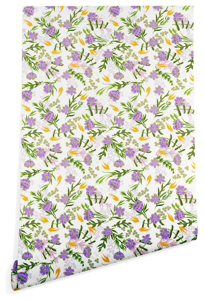 Deny Designs Iveta Abolina Lourdes Wallpaper, White, 2'x10'