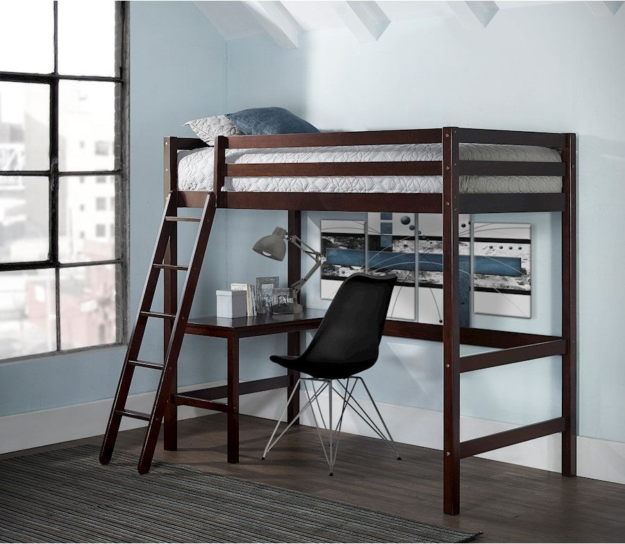 Hillsdale Caspian Twin Study Loft, Chocolate, 2176-320