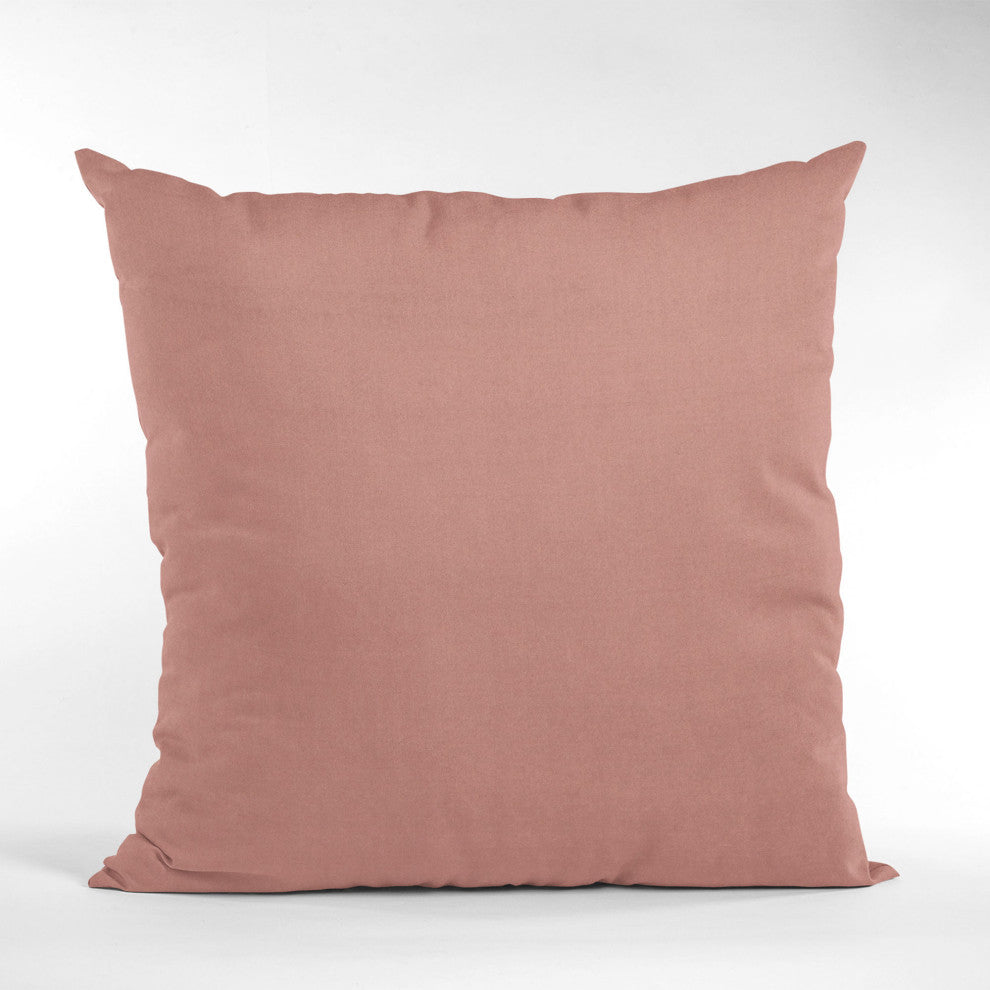 Baby Pink Solid Shiny Velvet Luxury Throw Pillow, Double sided 18"x18"