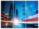 "Shanghai Lujiazui Finance at Night" Canvas Print, 3 Panels, 36"x28"