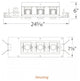 LED Precision Three-Light Non-IC Housing, 3000K 90CRI Spot, Universal, 0-10V