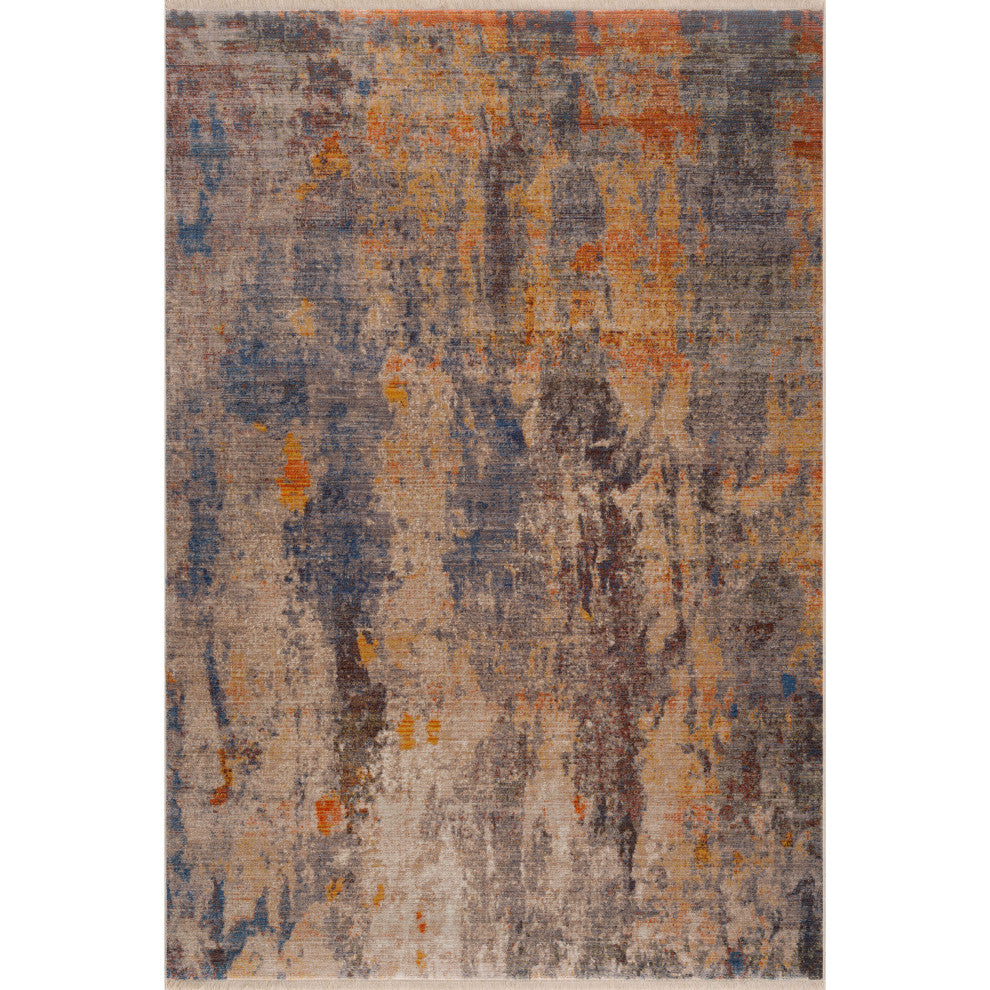 Distressed Desert Modern Area Rug, 2' X 3'