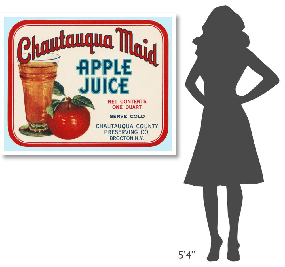 "Chautauqua Maid Apple Juice" Digital Paper Print by Retrolabel, 46"x37"