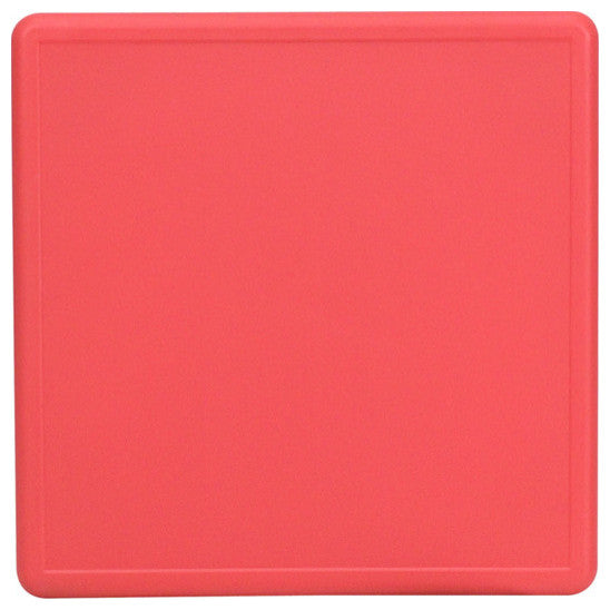 24" Square Red Plastic Height Adjustable Activity Table