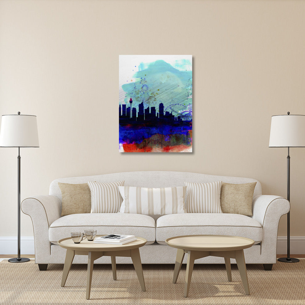 "Sydney Watercolor Skyline" Fine Art Print