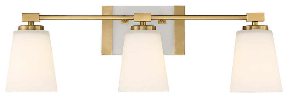 Darby 3-Light Bathroom Vanity Light, Warm Brass
