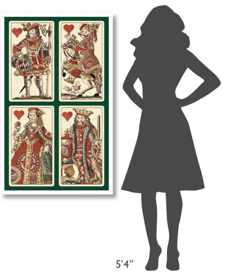 "Hearts (Bauern Hochzeit Deck)" Print by Andreas Benedictus GÃŒÂ¦bl, 28"x46"