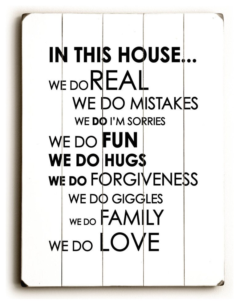 In this House... Wooden Sign