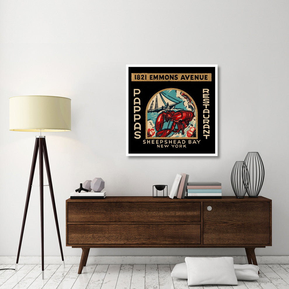 "Pappas Restaurant" Digital Paper Print by Retrolabel, 38"x38"
