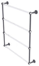 Pacific Beach 4 Tier 30" Ladder Towel Bar, Matte Gray