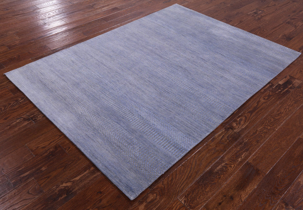 5' 1" X 6' 11" Handmade Savannah Grass Wool and Silk Rug Q11497