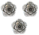 HomeRoots Alluring Silver Metal Wall Flowers