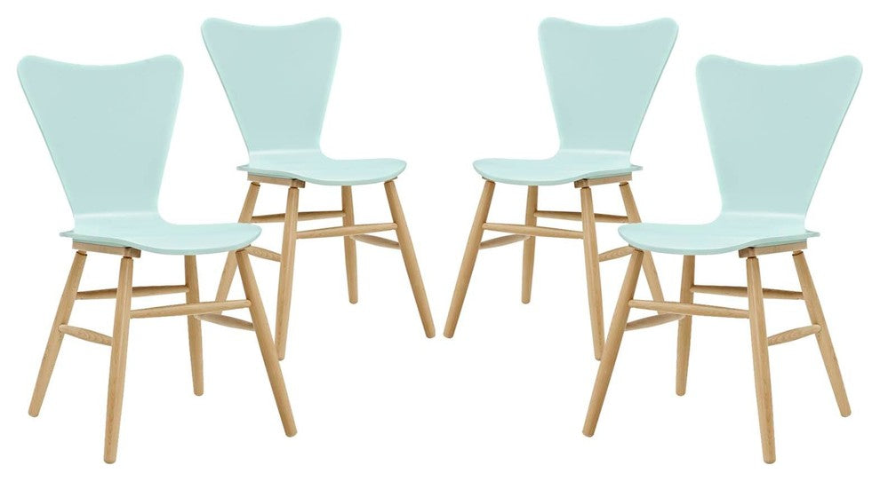 Cascade Dining Chairs, Set of 4, Light Blue