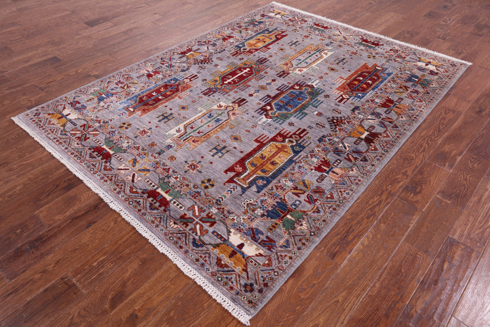 5' 10" X 7' 10" Fine Turkmen Ersari Handmade Rug Q11268