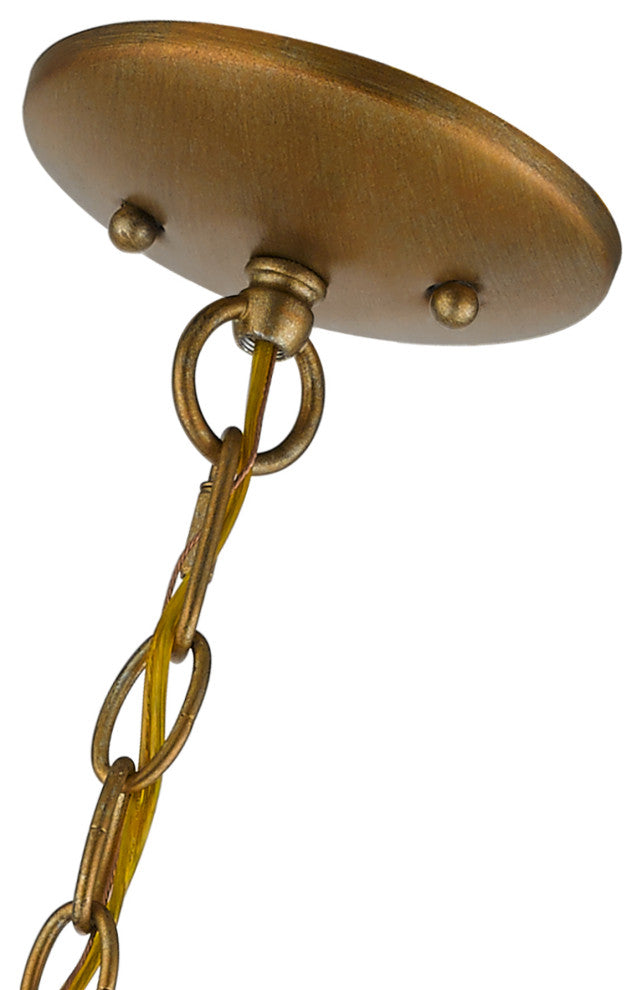 Livex Lighting 5 Light Antique Gold Leaf Chandelier