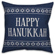 Happy Hanukkah Stars 16"x16" Throw Pillow