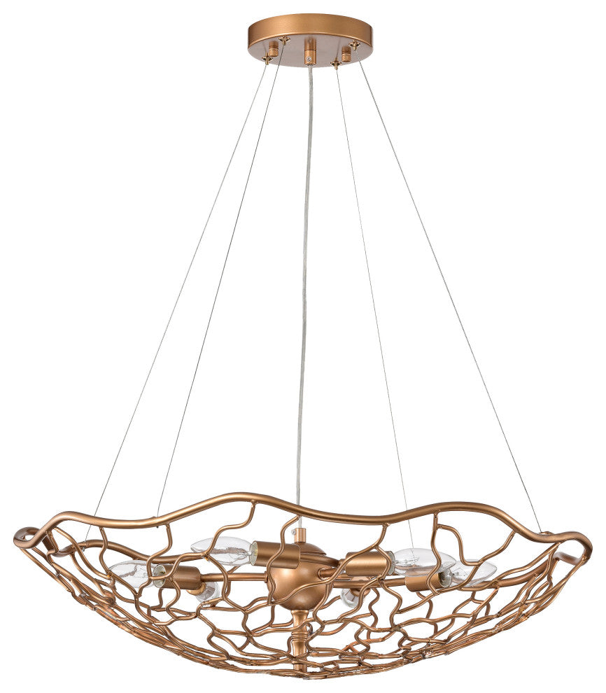 Sophia 6-Light Chandelier Shiny Bronze