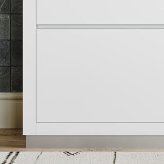 Boutique Bath Vanity, High Gloss White, 40", Single Sink, Freestanding